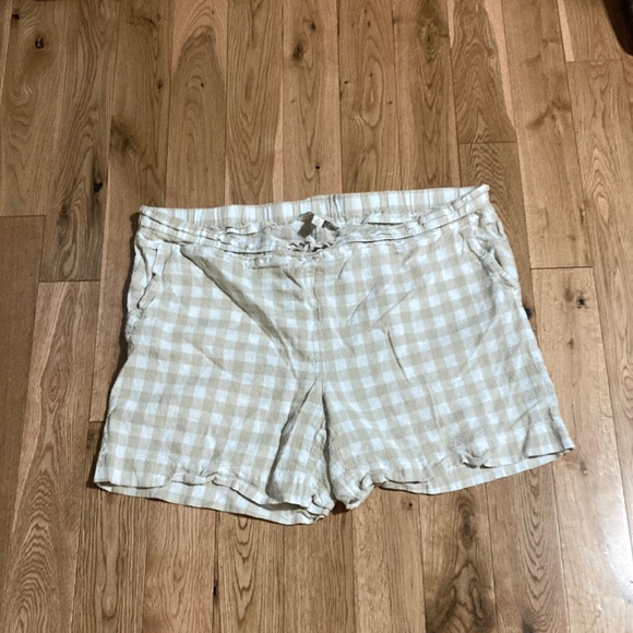 Jules& Leopold casuals tan and white square shorts - Picture 1 of 4